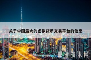 关于中国最大的虚拟货币交易平台的信息